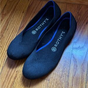 Rothy's Black Slip-On Flats Versatile and Comfortable